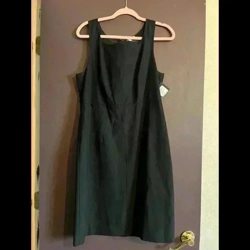 Halogen Women's Black Sleeveless Sheath Dress Career Business Formal Size 14P